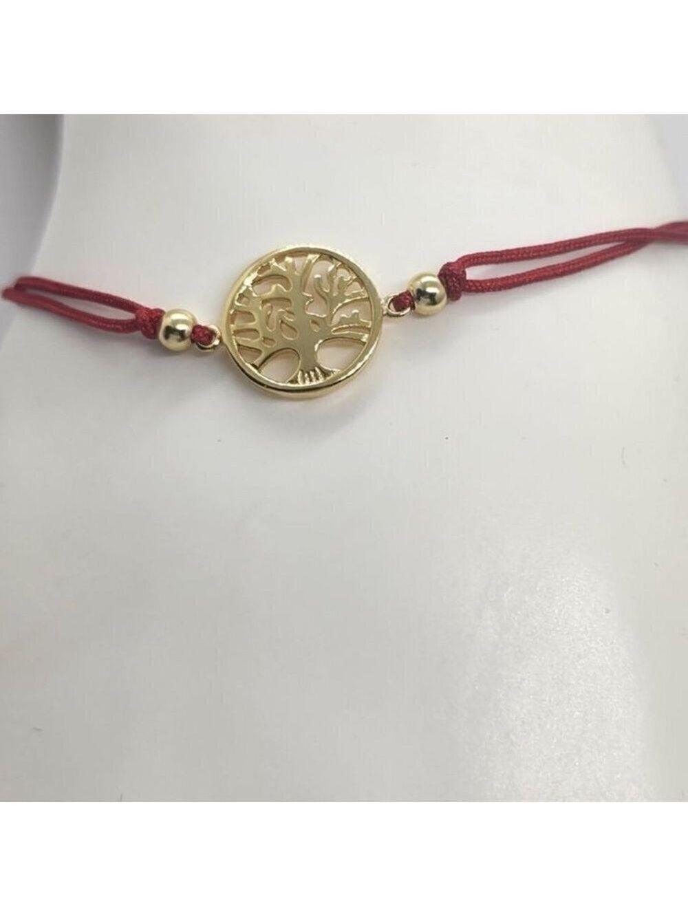Spiritual Tree of Life Bracelet – Sterling Silver with Red String - Picture 3 of 3